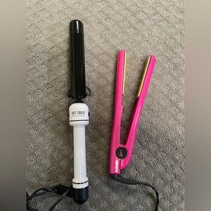 Curling wand and hair straightener